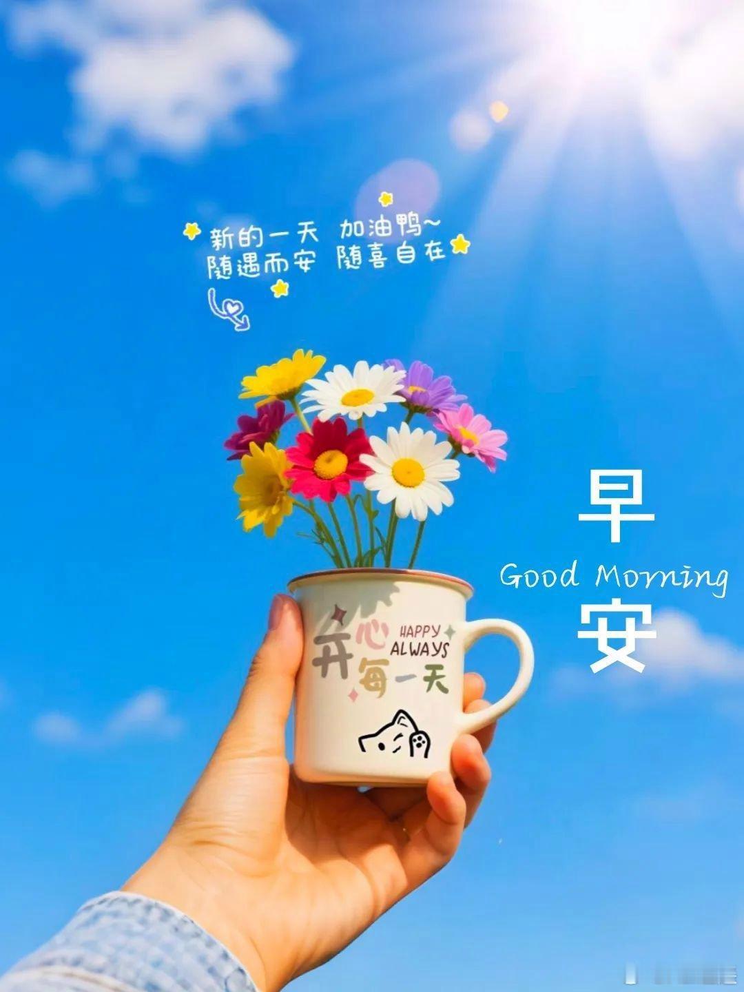 【晨光微启，随喜自在，日日安好，心向暖阳。加油鸭，快乐常伴！家人们，早安】阳光信