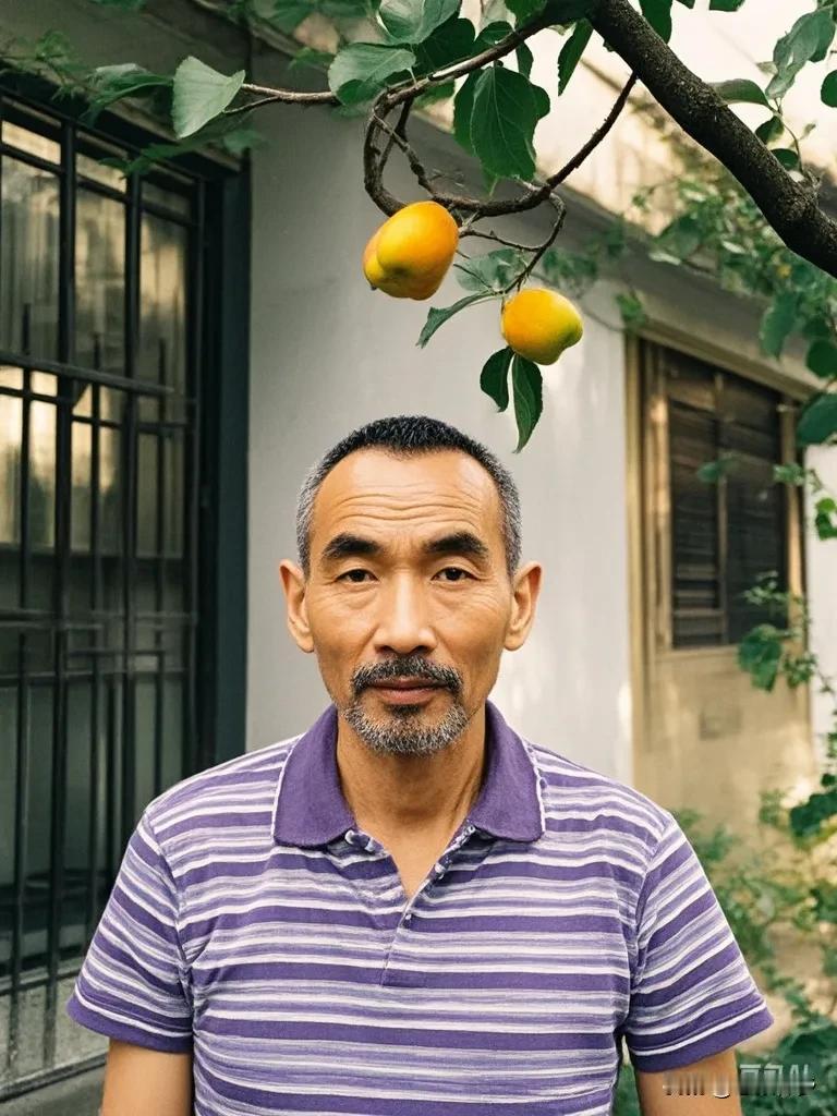 《秋实》
   人乏眼欲寐，
   枝头小鸟叫。
   四野金灿灿，
   秋在