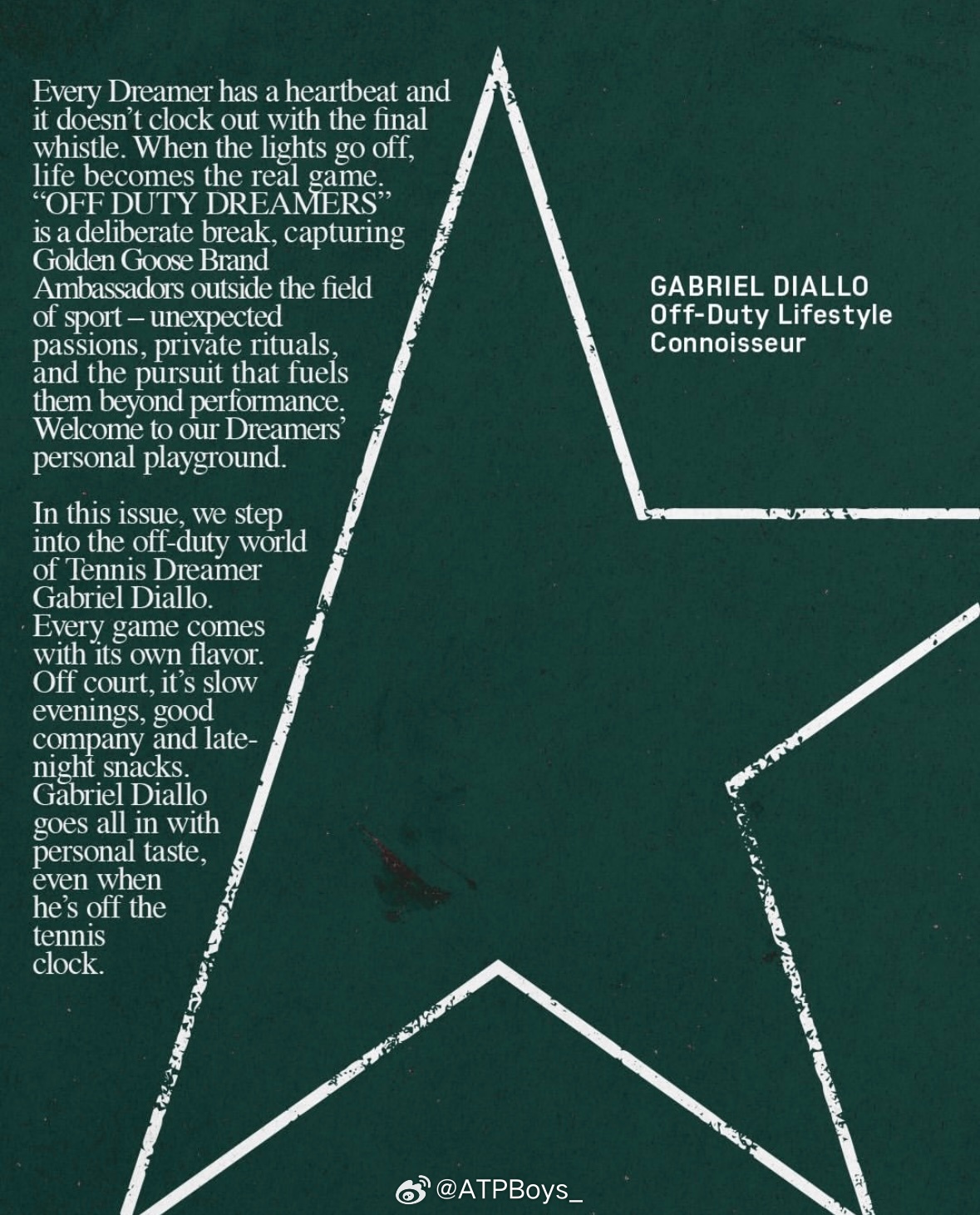 网球运动员的好日子👏🏽社交媒体时代的高曝光，让迪亚洛这类最高排名在TOP30