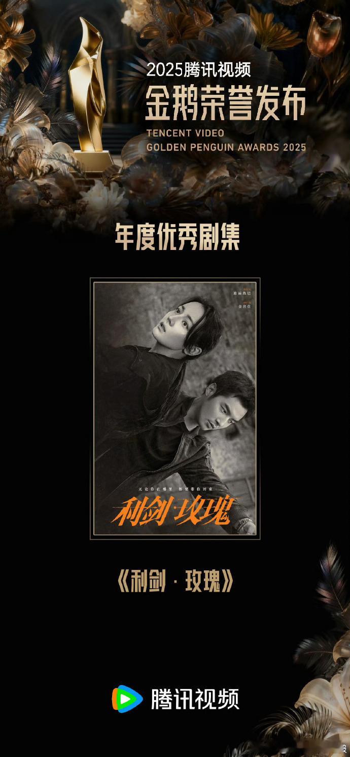 枭起青壤利剑玫瑰获荣誉年度优秀剧集迪丽热巴两部作品获荣誉年度优秀剧集 《谁懂啊！