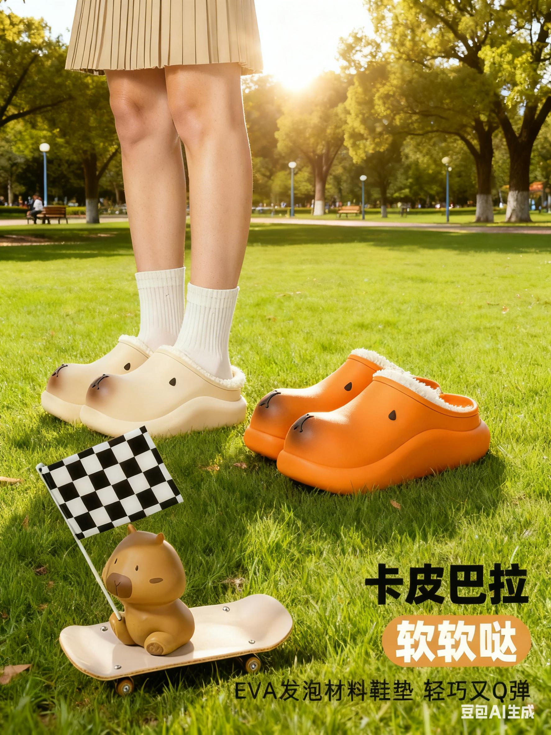 2025新款卡皮巴拉棉拖鞋情侣款秋冬加绒加厚防水防滑居家保暖棉拖