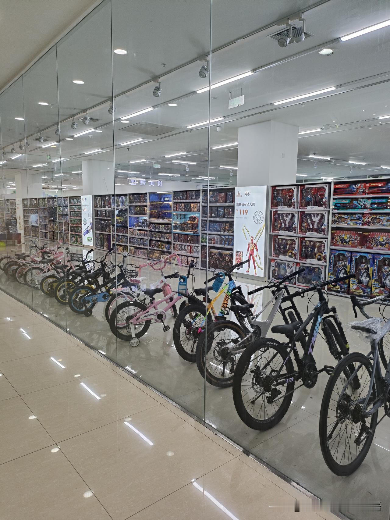 昨晚在万达二楼儿童乐园，满眼都是酷酷的智能自行车，老公感慨：“物质太丰富了，想要