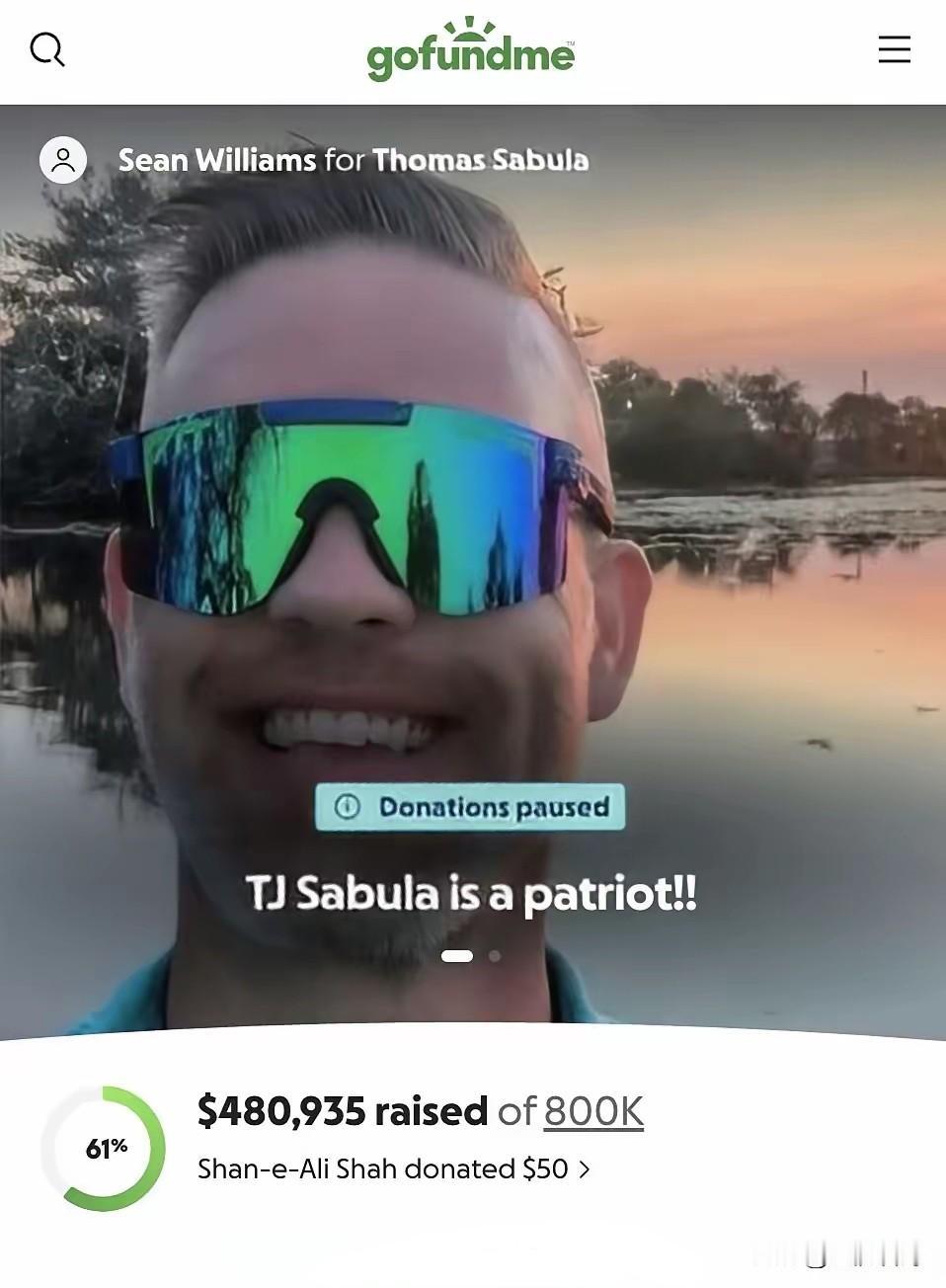 昨天嘲讽特朗普并被特朗普竖中指侮辱的福特流水线工人名叫TJ Sabula，目前已