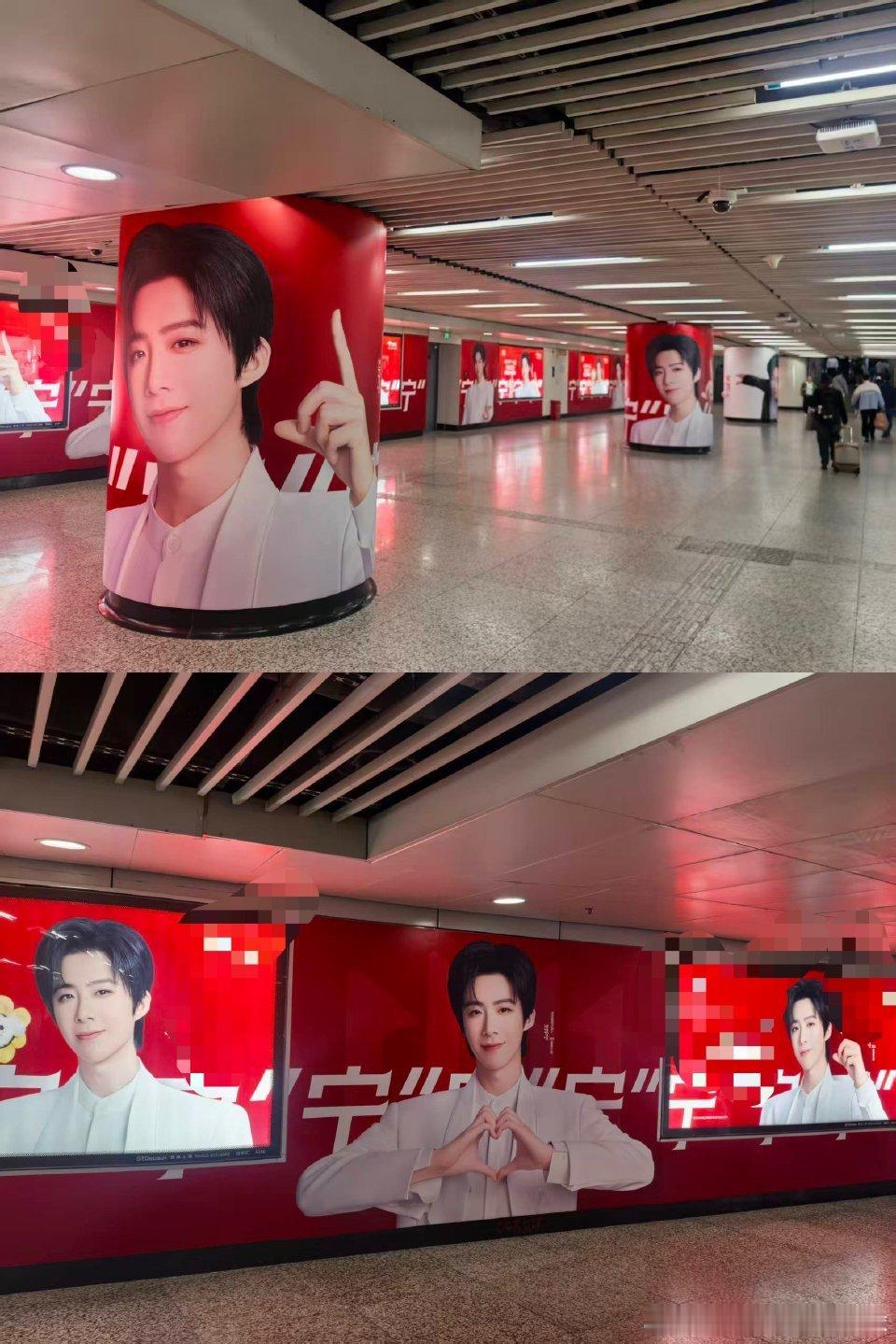 上海三步一刘宇宁五步一TOP在上海出门买杯奶茶的功夫，先在公交屏见着刘宇宁，转个