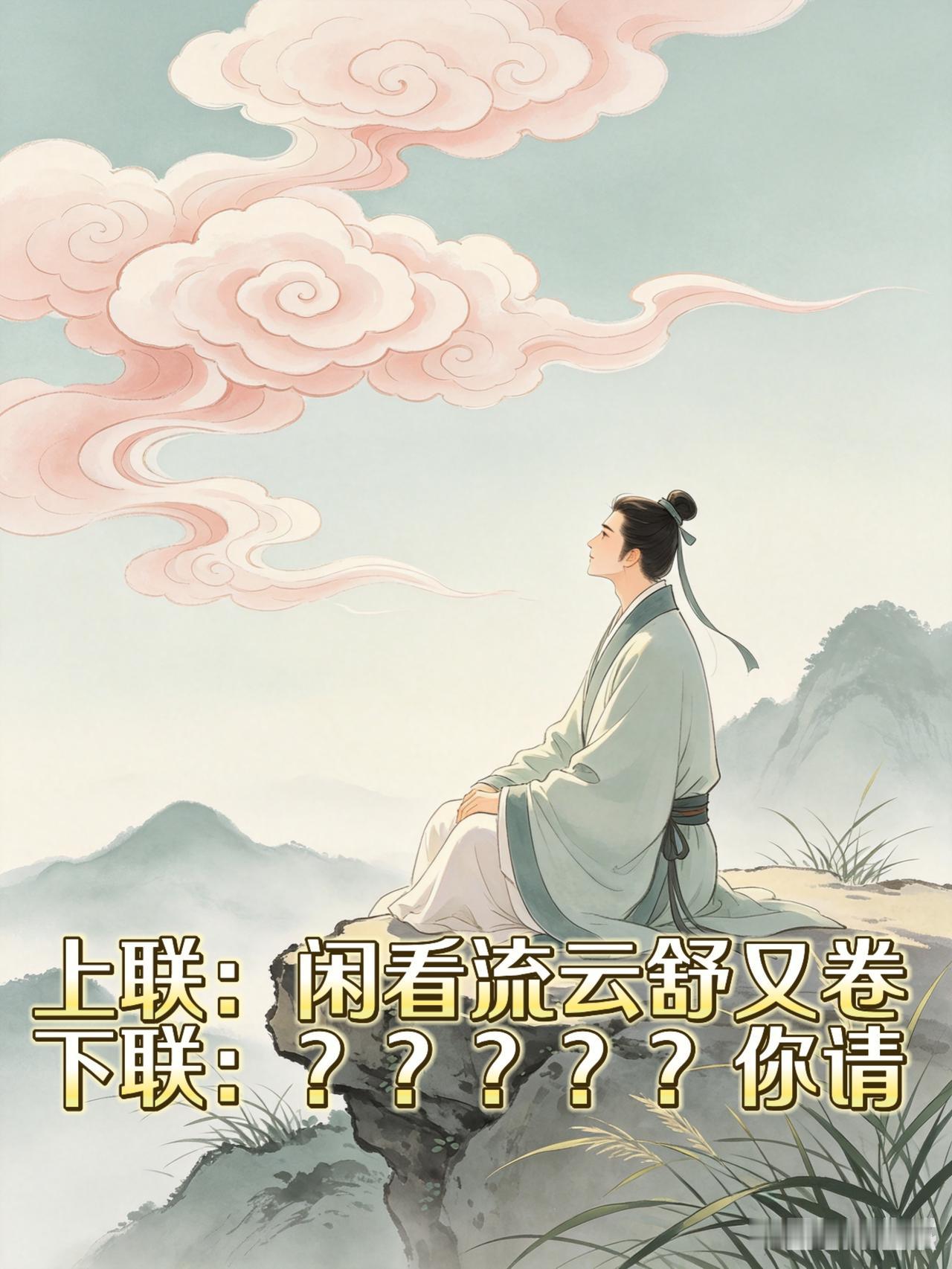 最近迷上对对联，每天都要琢磨几句。偶得一上联越品越有味，可下联怎么也对不好。试过