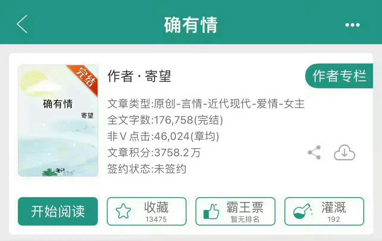 小说推荐：《确有情》 作者:既望简评：娇弱大小姐vs痞帅公子哥，豪门联姻，先婚后