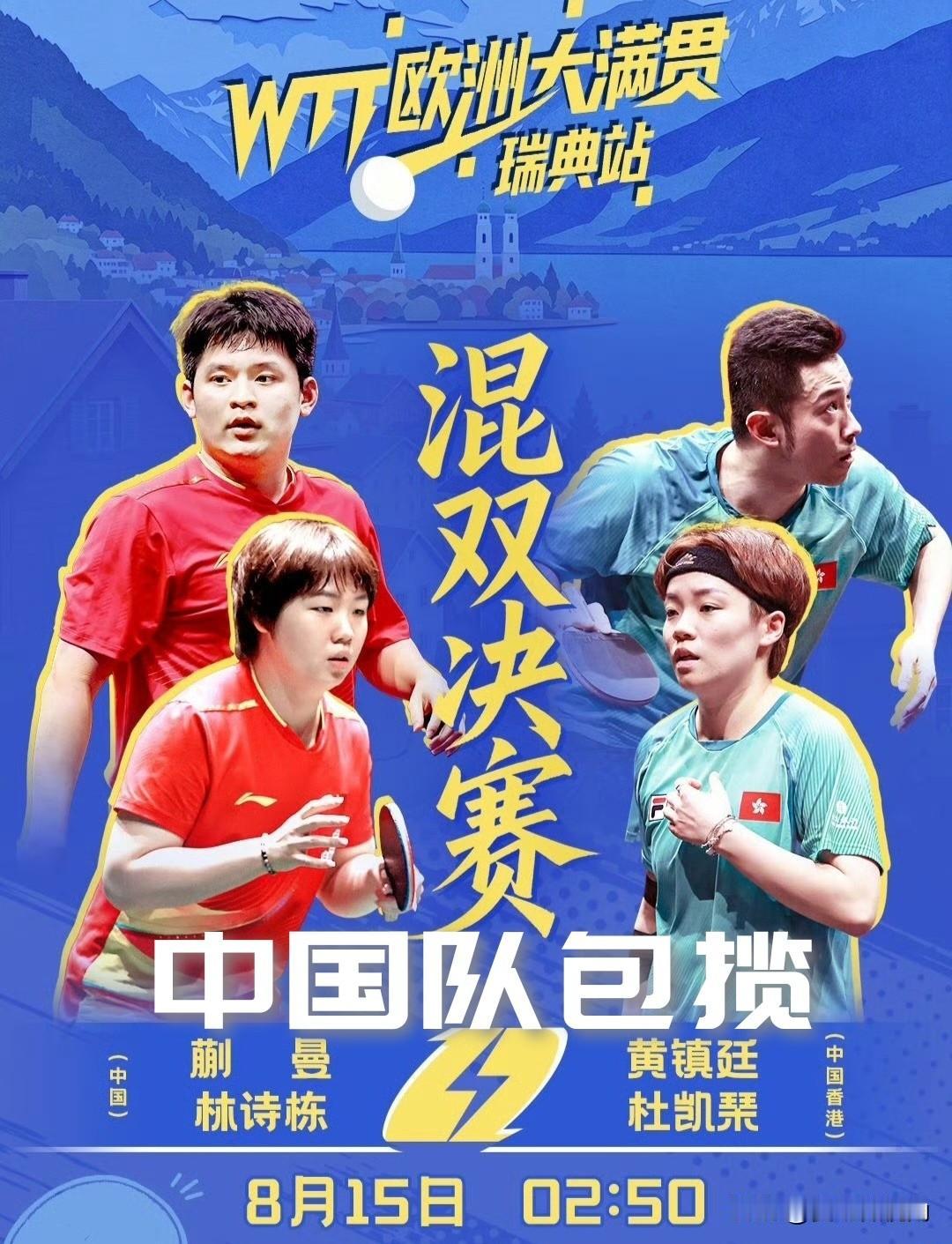 【中国队包揽欧洲大满贯混双冠亚军！决赛国乒与中国香港争冠！】

基于以前的交手记