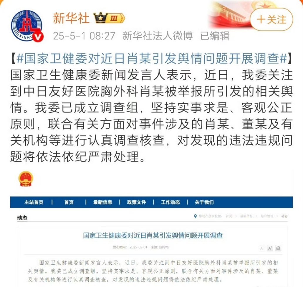 卫健委调查肖某董某卫健委调查主要是执业违规的事情，而“4+4”项目公平性、论文学