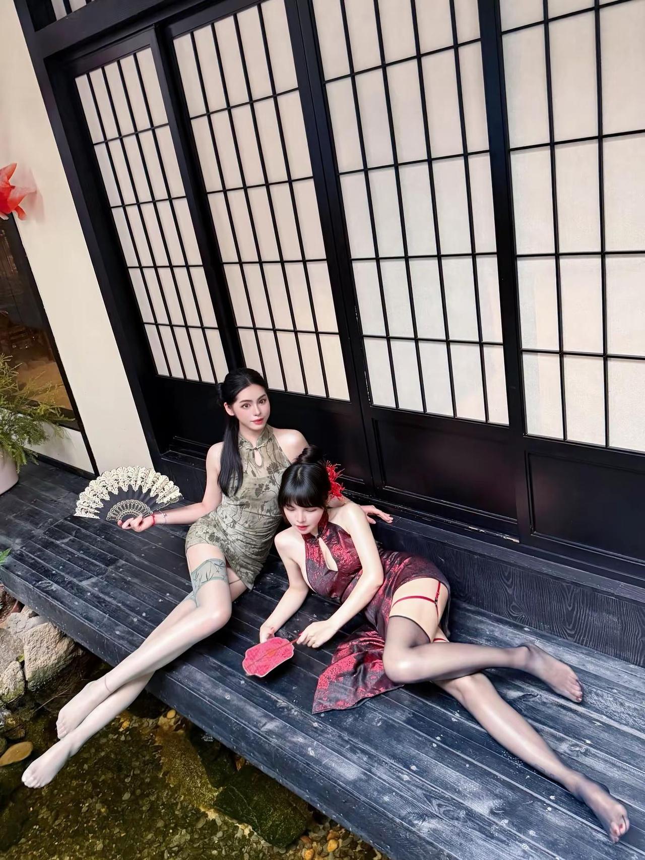 双生花闺蜜 不愧是旗袍 腿精 氛围感