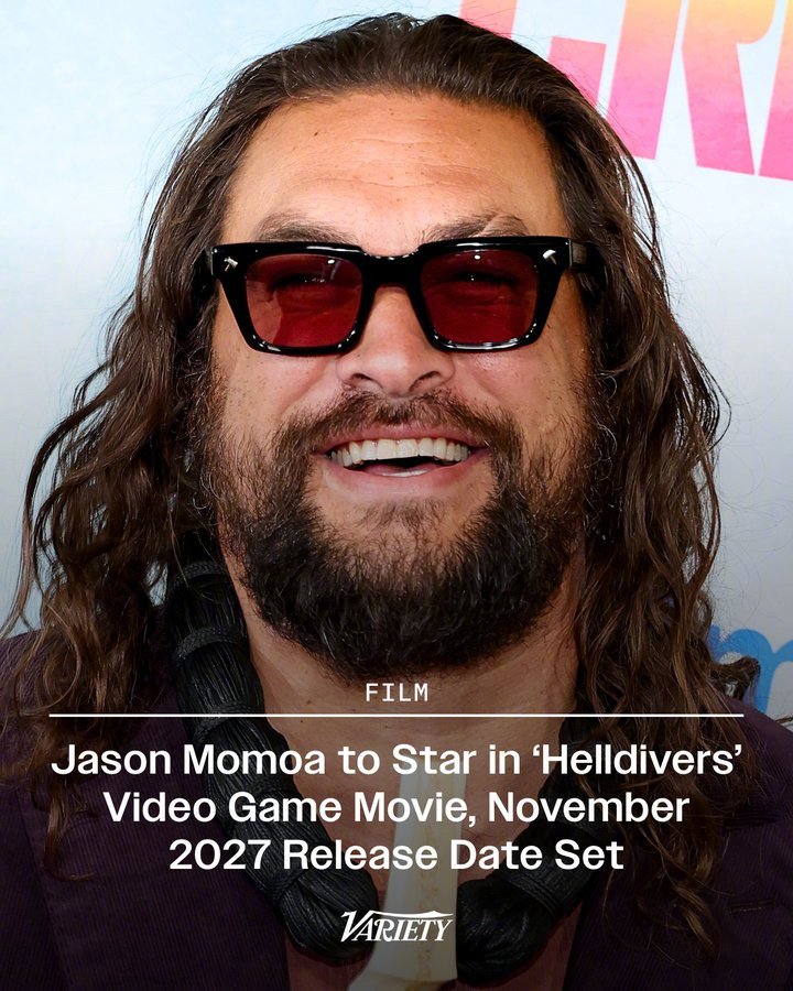 杰森·摩玛将加热门游戏《绝地潜兵》（Helldivers）改编的同名真人电影，该