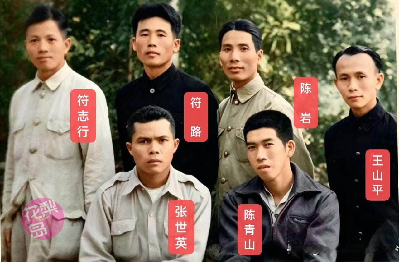 这是1948年琼崖纵队第三总队全体班子成员留下的绝版老照片。总队长张世英、政委陈