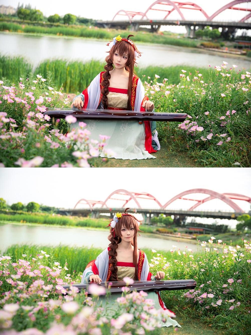Vsinger乐正绫cos 落花入梦📷羊拾肆*P2 7是长条视频BV1TxMw