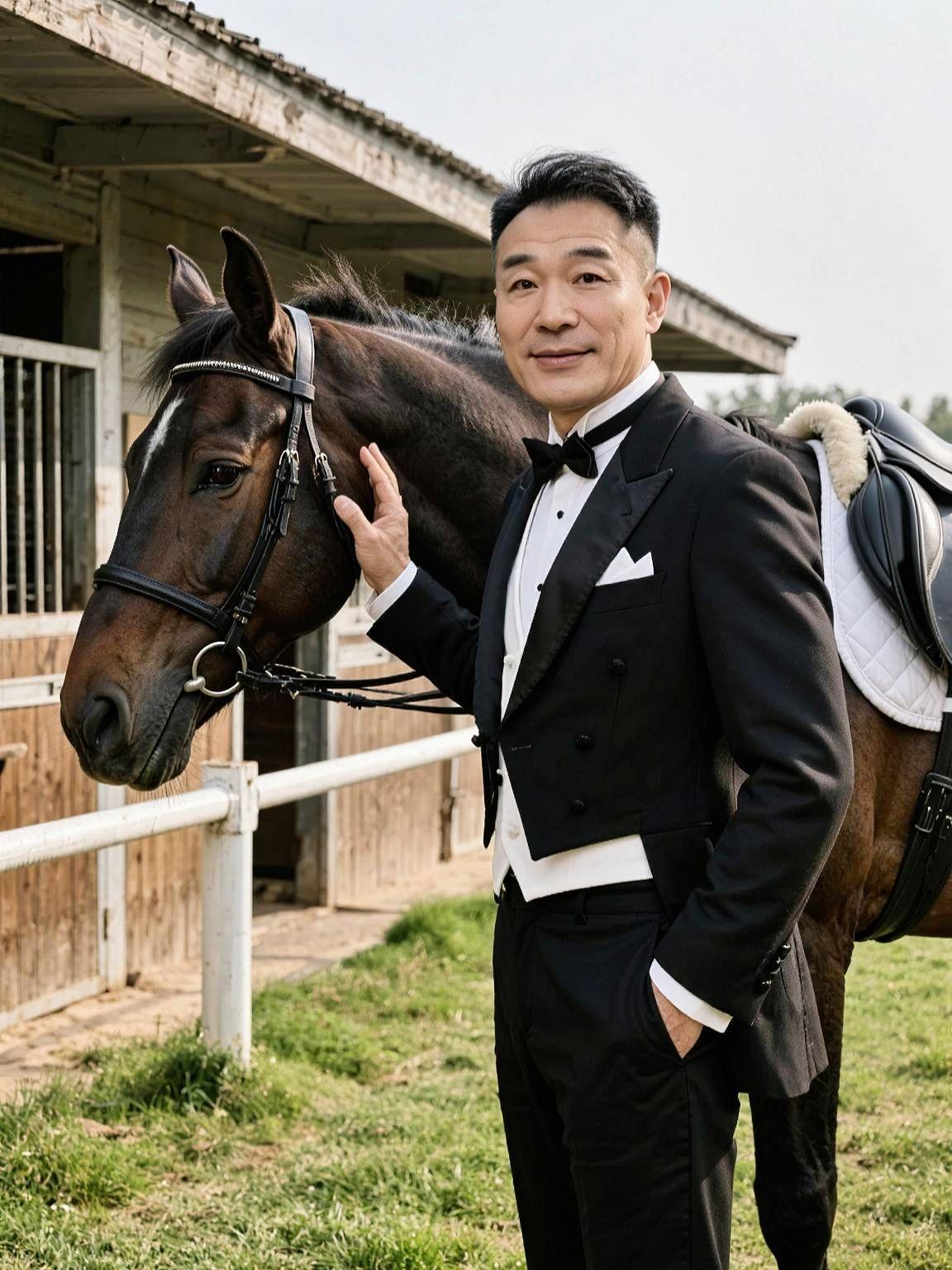 AI马术绅士写真