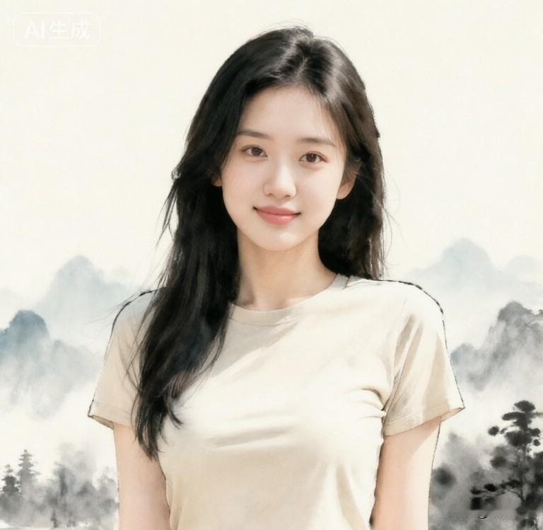 上半句： 远山如黛含烟翠
下半句： 请君赐墨