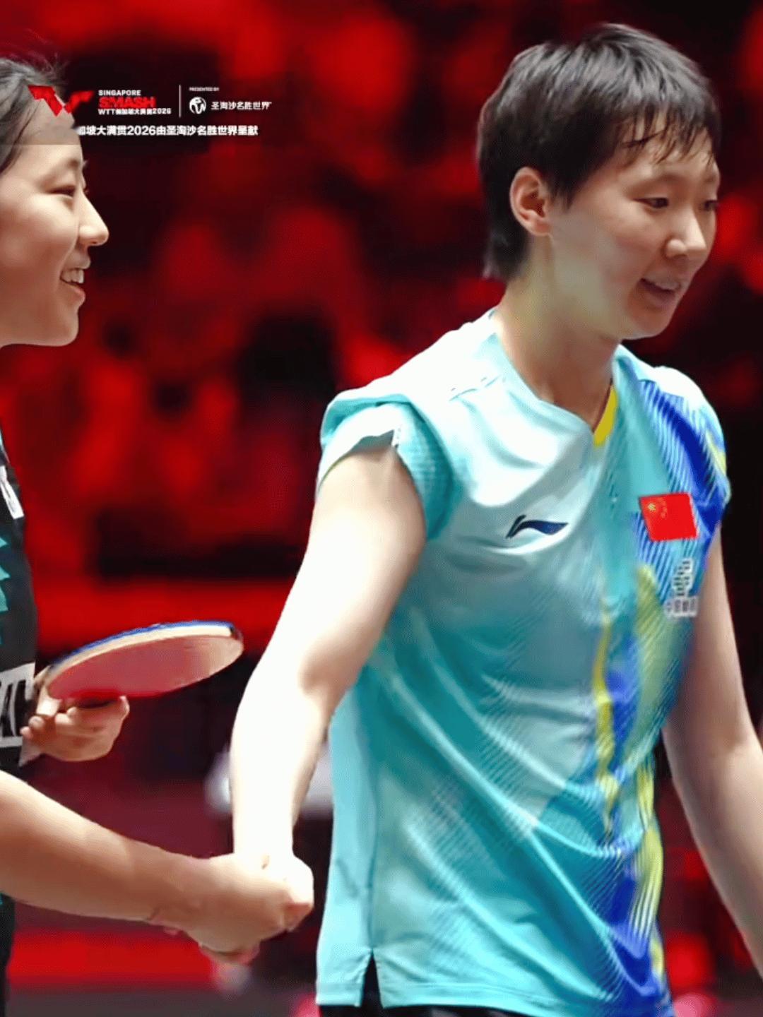 竞技体育最美好的样子！王曼昱与申裕斌在WTT新加坡大满贯女单1/8决赛相遇，经过
