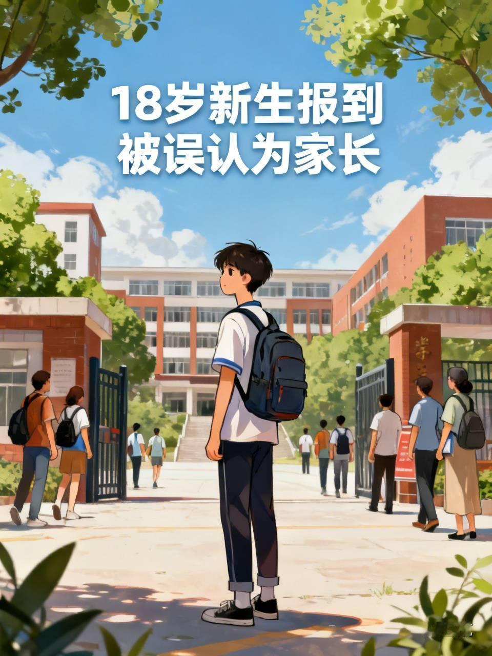 8月28日，陕西西安某高校新生报到现场出了个趣事。18岁的魏同学拖着行李箱进校，