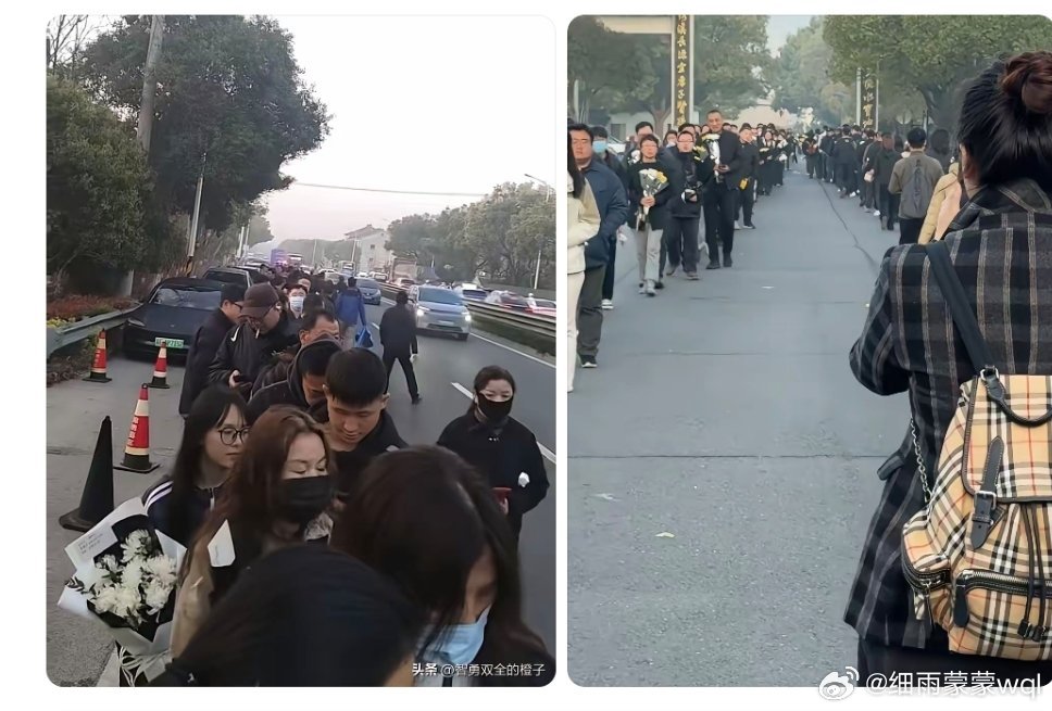 来现场送张雪峰老师的人特别多，都排到了马路边上，张老师说的很对，苏州是一座有温度