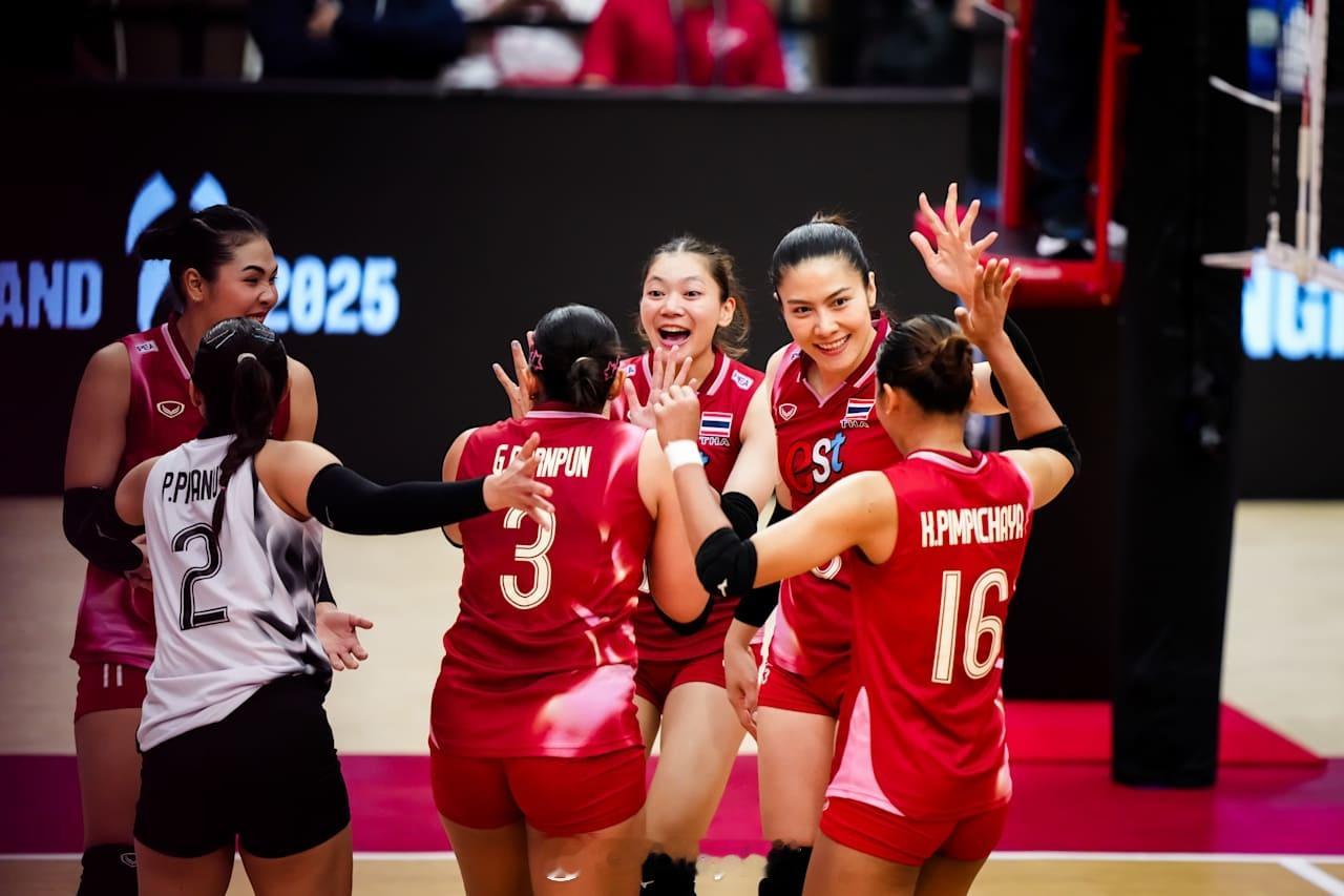 2025女排世锦赛小组赛A组第二轮，泰国女排3-0瑞典女排（25-18 25-2