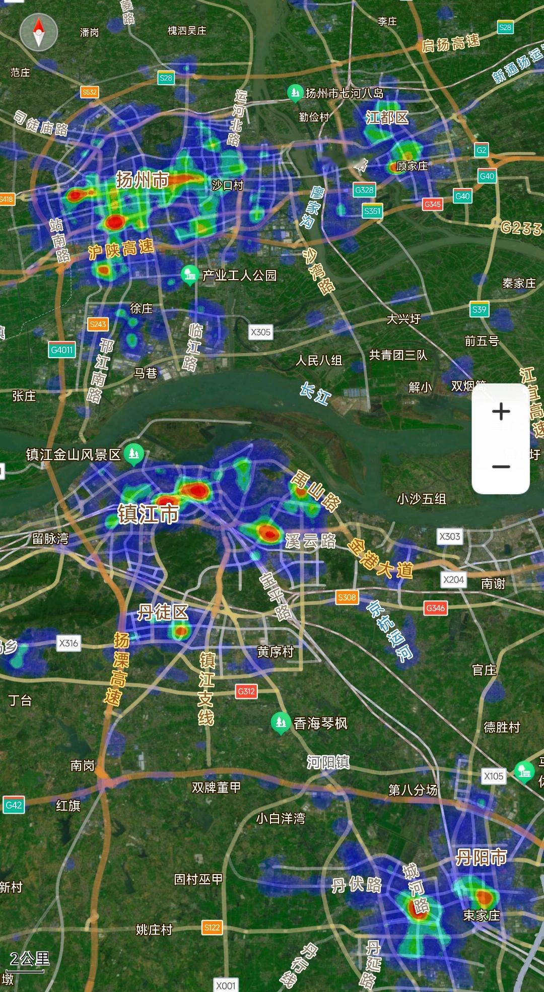 扬州市区与镇江市区地理位置真的好，是镶嵌在长江北岸与南岸的明珠，最大的遗憾就是没
