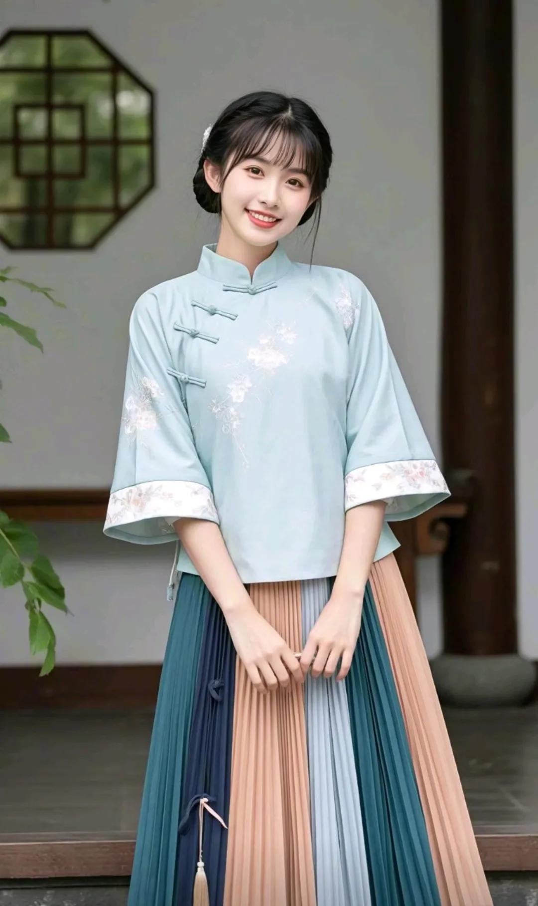 古风少女，笑靥如花。