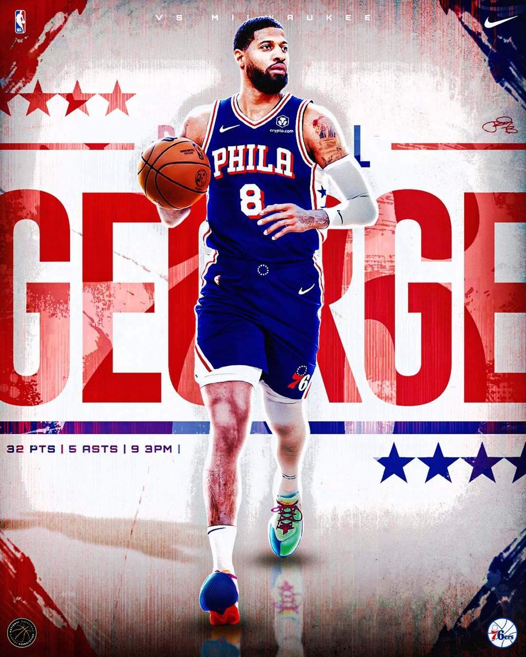 倒下了，正好看清天空；休息够了，就站起来。晚安,保罗乔治