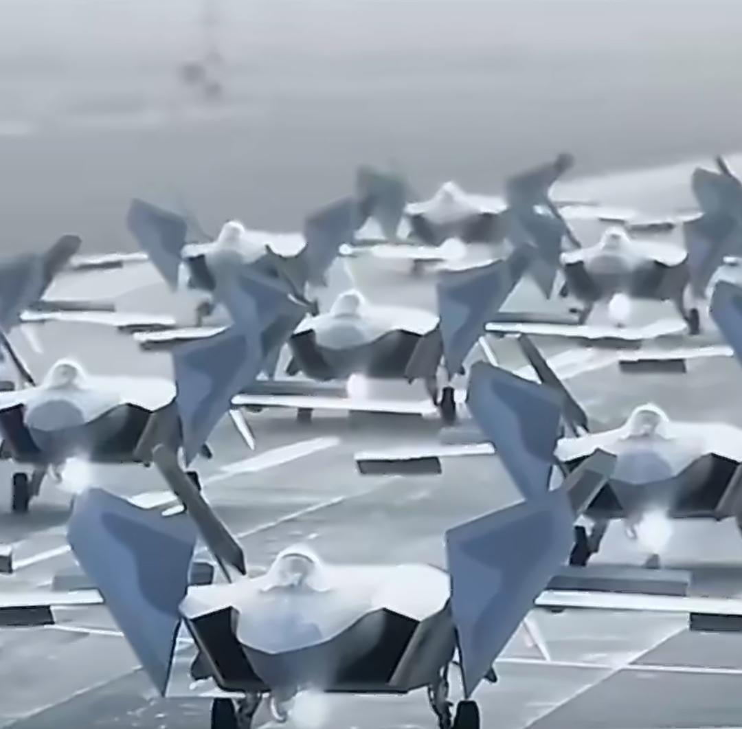 无人机满天飞，歼-20铺满跑道，解放军战士英勇威武。坦克、大炮、装甲车奔跑在大漠