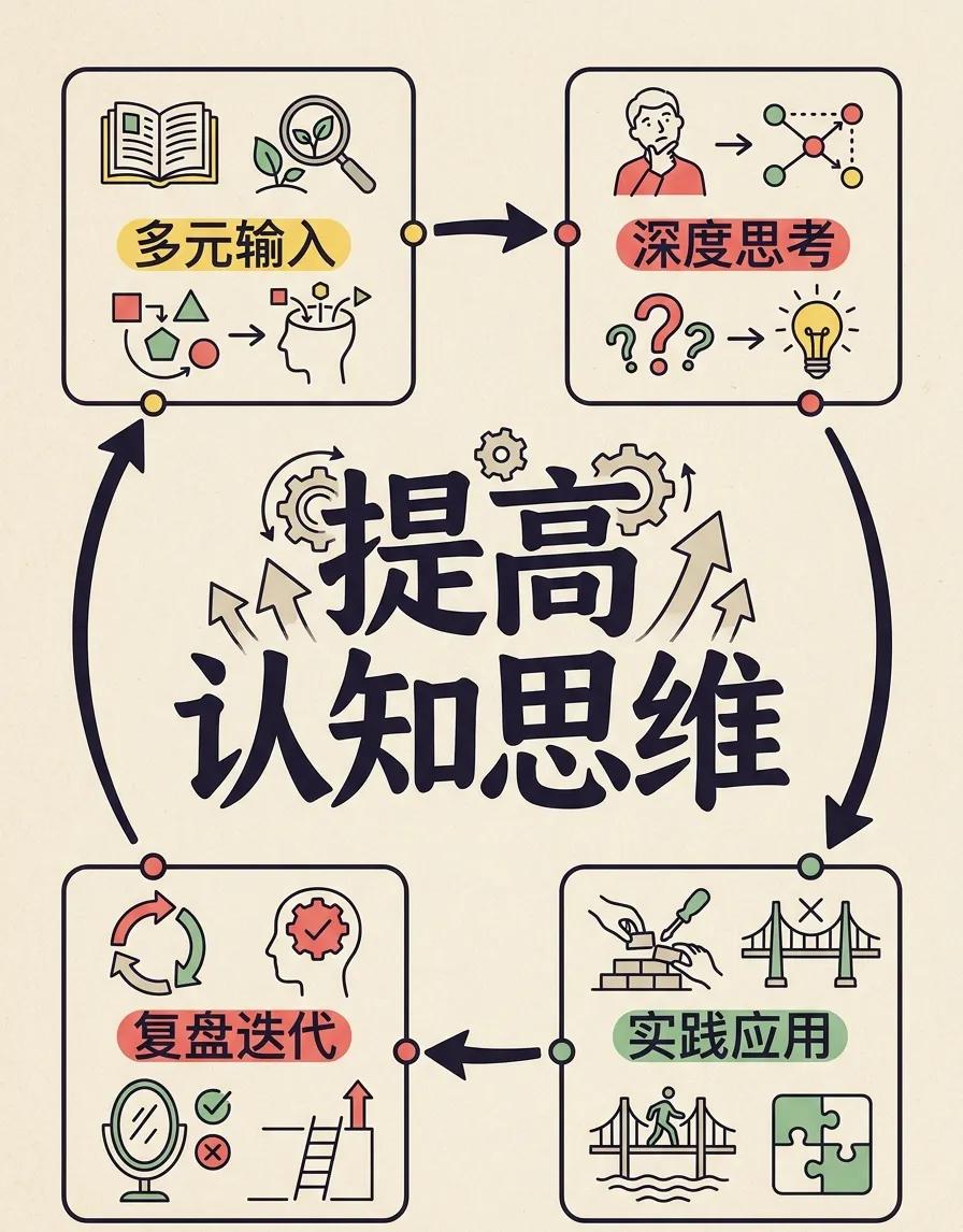 拉开人与人之间差距的，从来不是天赋，而是一个可持续进化的系统：多元输入打开视野，