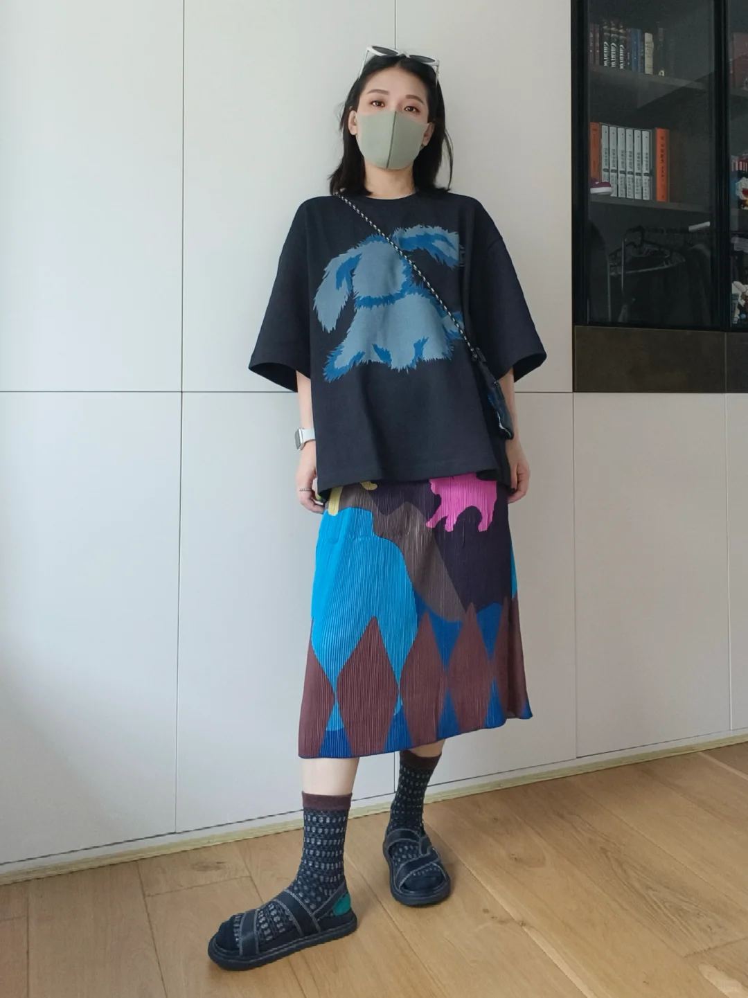 夏天的多彩半裙
