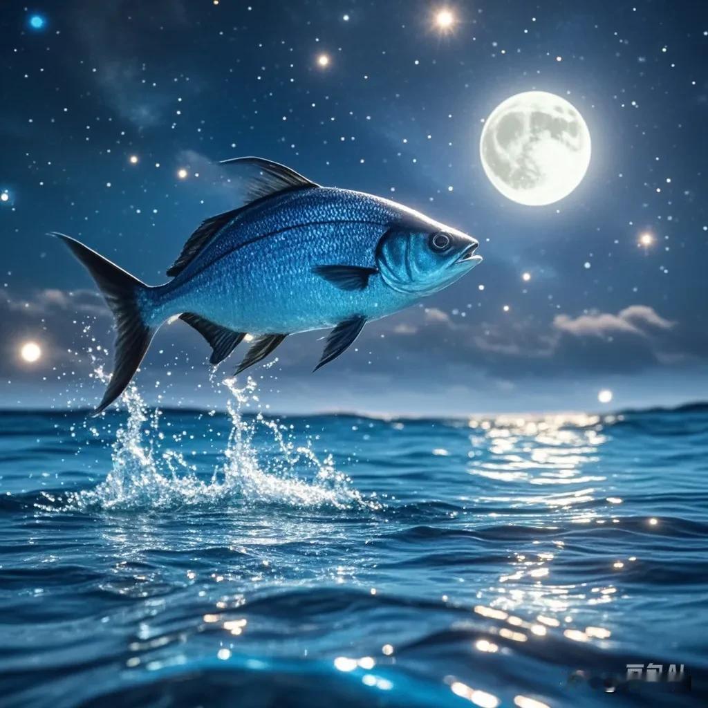 #上联：海阔凭鱼跃，求下联#夜空显白盘