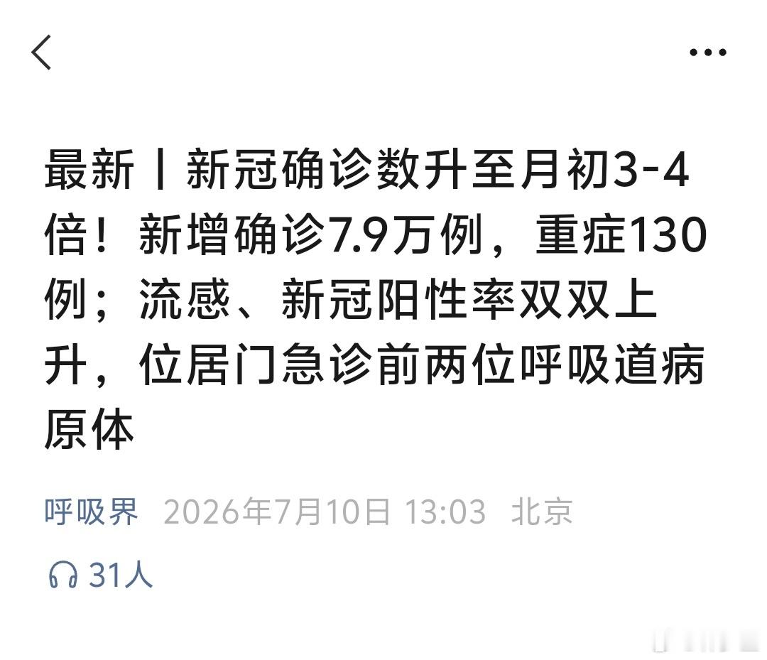 呼吸道病原体周报。✨新冠继续上升，阳性率9.6%❗✨流感也在上升。但根据之前网友