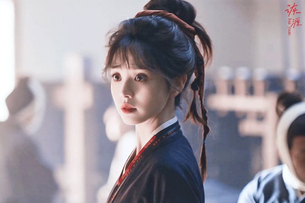 田曦薇 《逐玉》樊长玉 / 动图▷EP24-08 蓝衣+丸子头-风吹芦苇荡（保留