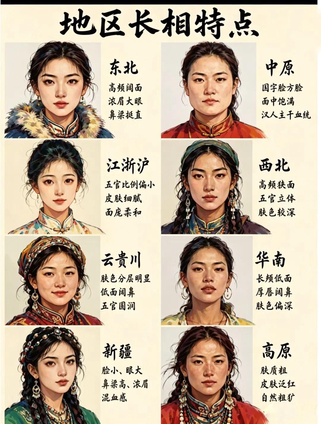 老话说，一方水土养一方人。
这张图充分证明，老话还是挺有道理的！