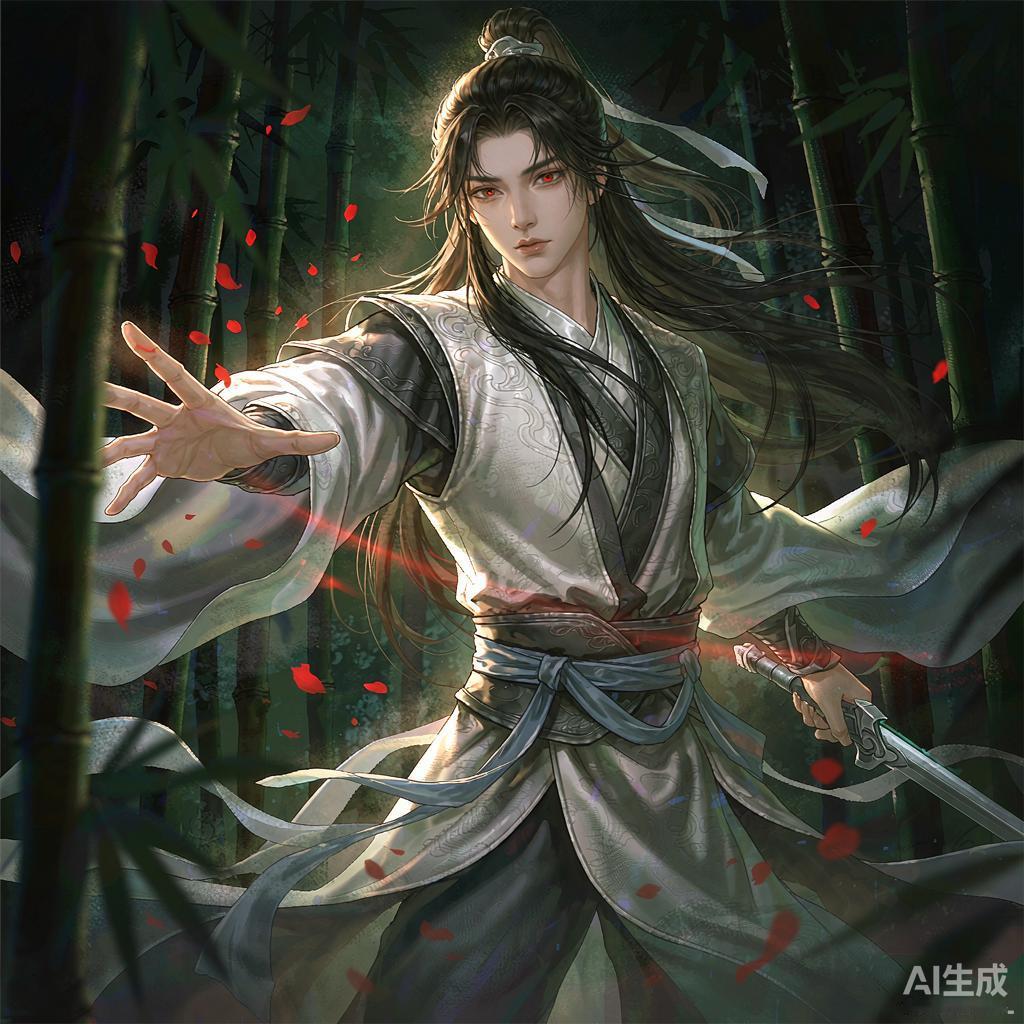 林平之挥剑刺向岳灵珊的时候，手没有抖。
这个曾经为救卖酒少女、敢杀青城派少主的少