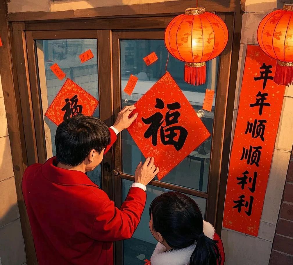- 年年顺顺利利：“年年”对应“月月”，都是时间概念，“顺顺利利”对“平平安安”