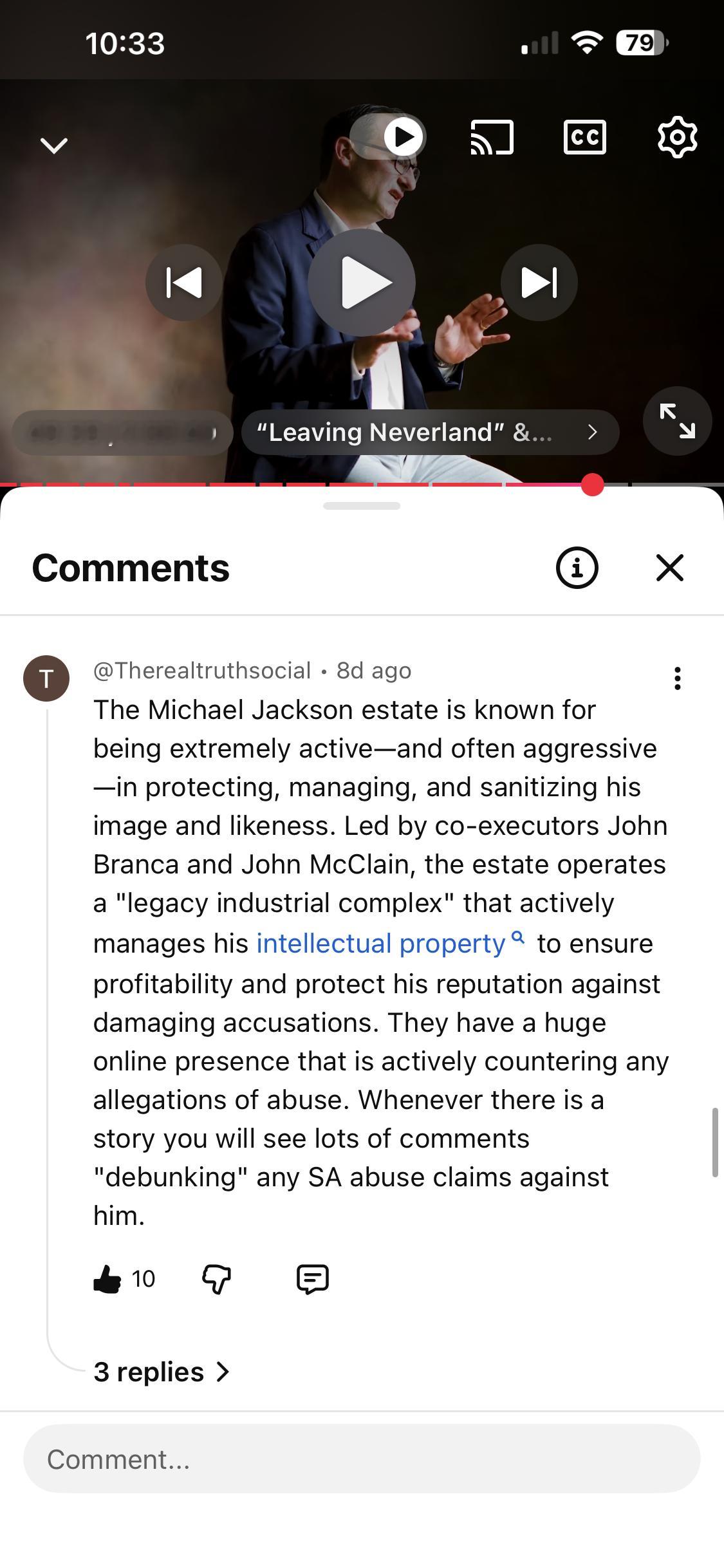 YouTube上终于有Michael Jackson前公关经理出来说实话了。 