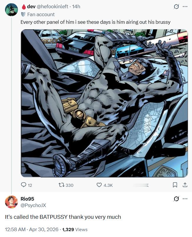 “我决定叫他BATPUSSY” 