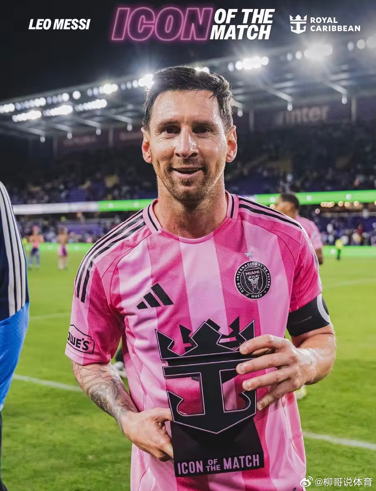 今天上午结束的美职联第二轮，迈阿密国际客场4-2逆转奥兰多。梅西打进2球，赛后他