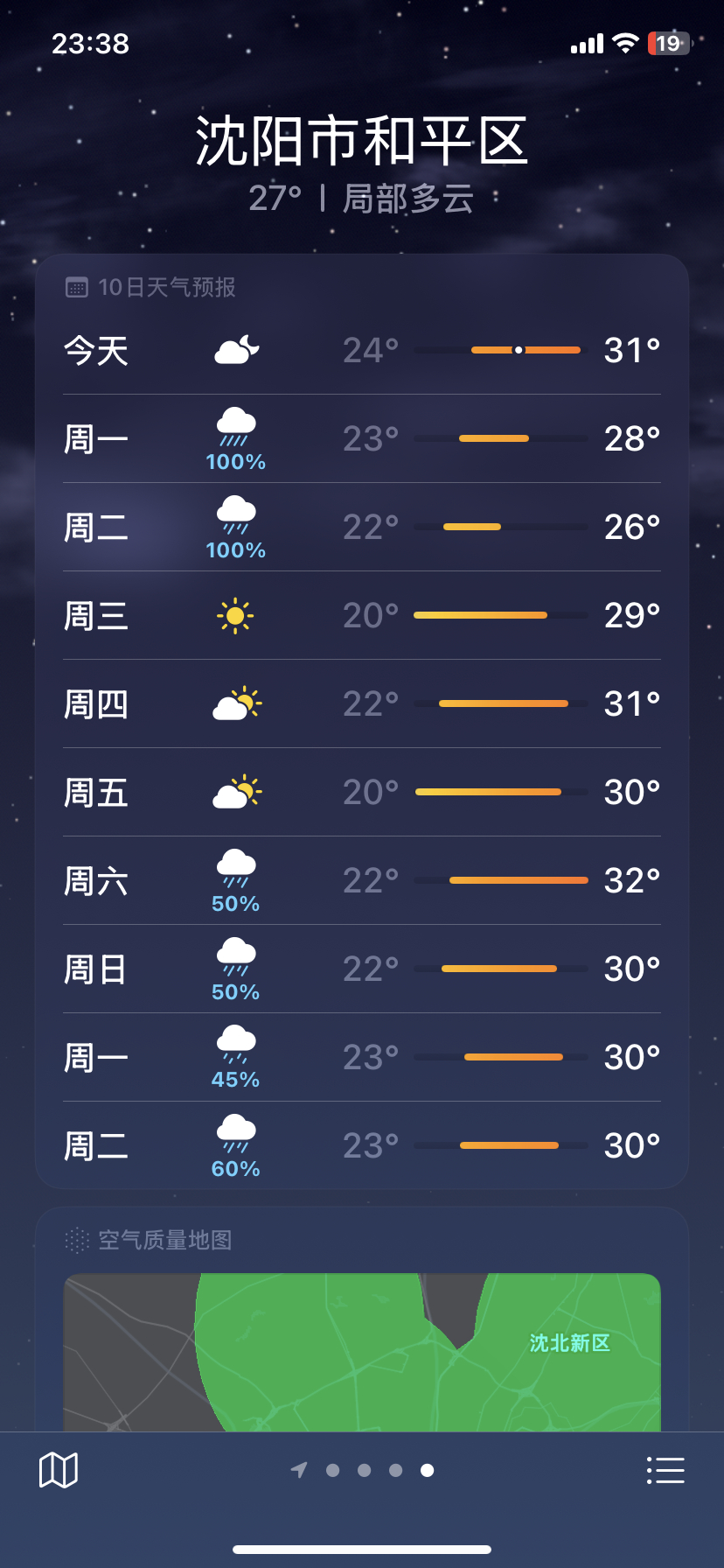 我觉得有望不下雨 
