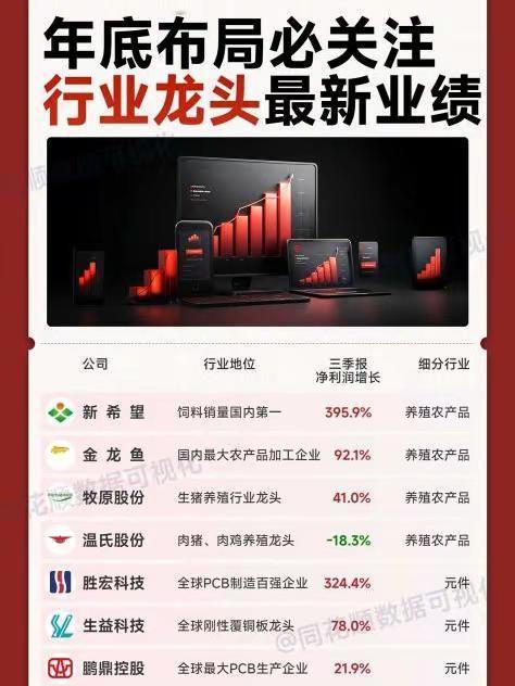 年底布局必关注，行业龙头最新业绩。干货