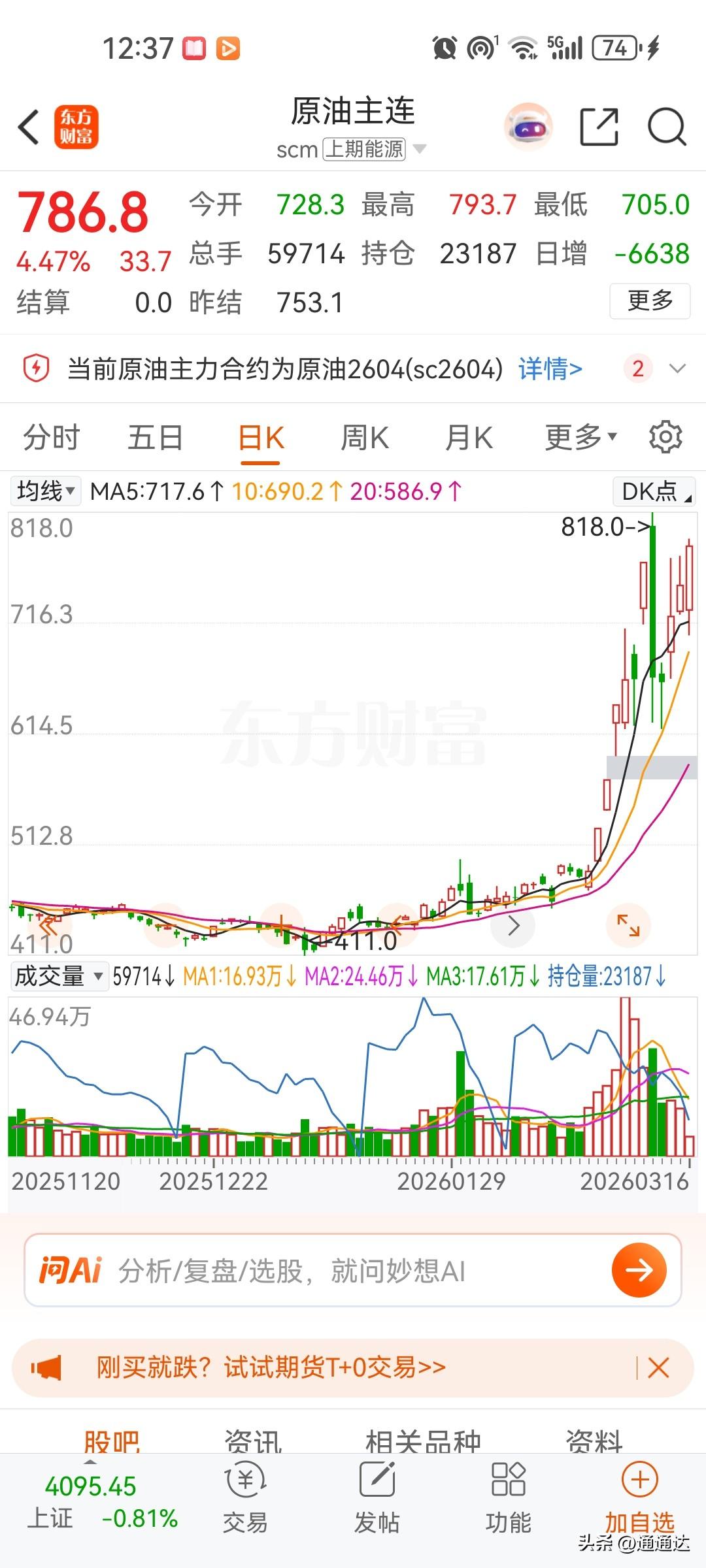 最近油价涨得把机票直接轰上去了，国内期货反应特别强烈，机票价格也是蹭蹭蹭的涨