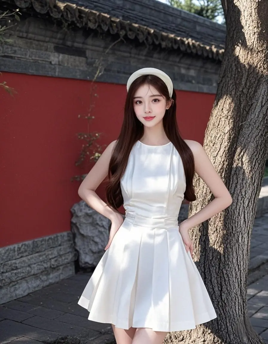 红墙佳人 原来ai写真可以这么美 人生总得有一套ai写真吧 谁拍谁好看...
