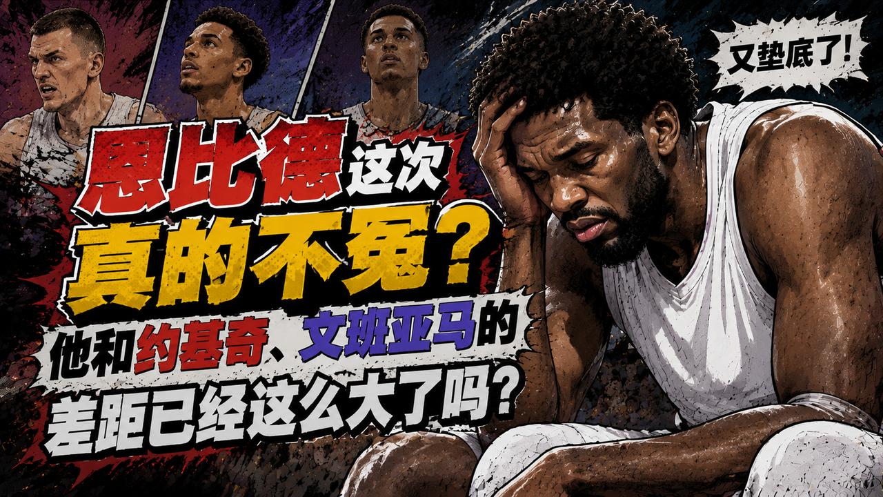 又垫底了！恩比德这次真的不冤？他和约基奇、文班亚马的差距已经这么大了吗？根据美媒