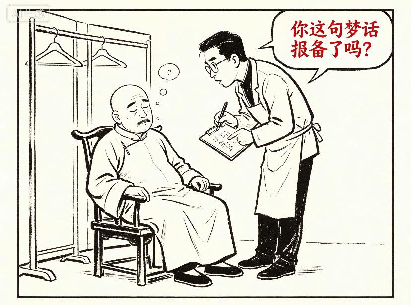 泰斌漫画《报备》。