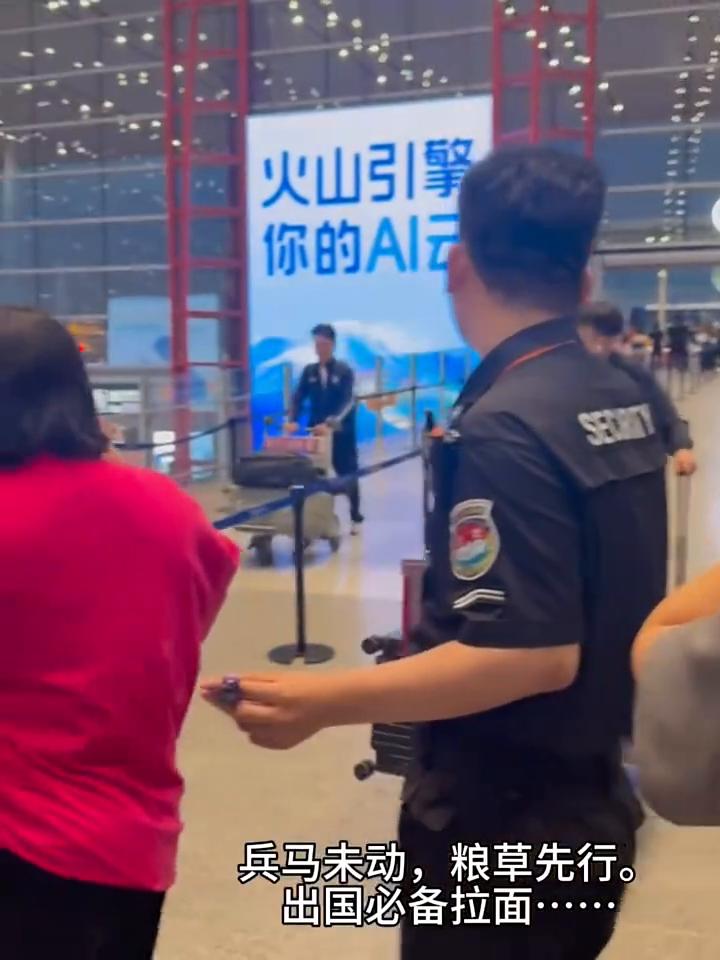 兵马未动，粮草先行。出国必备拉面。
两个走V的人参果宝宝好久不见啦，到处乱混的土