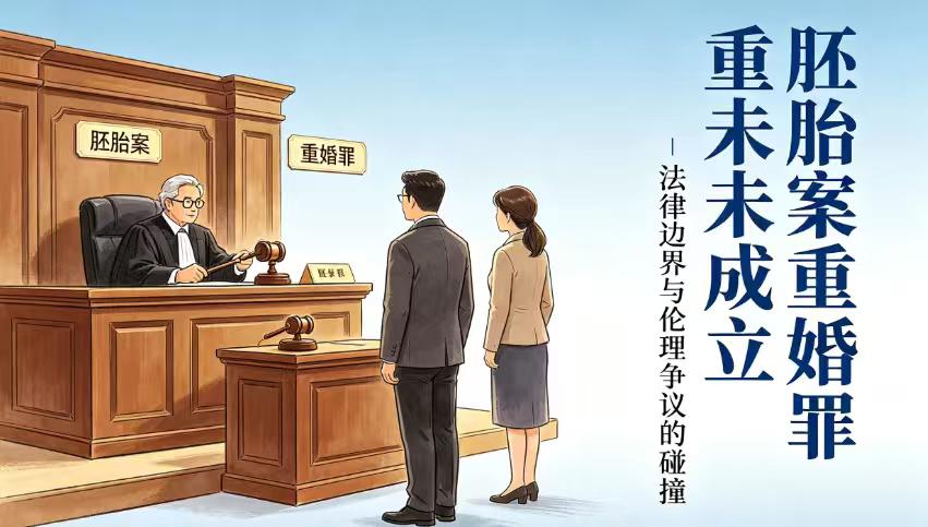 伪造结婚证做试管，重婚罪为何不成立？妻子已上诉
“丈夫与第三者伪造结婚证做试管婴