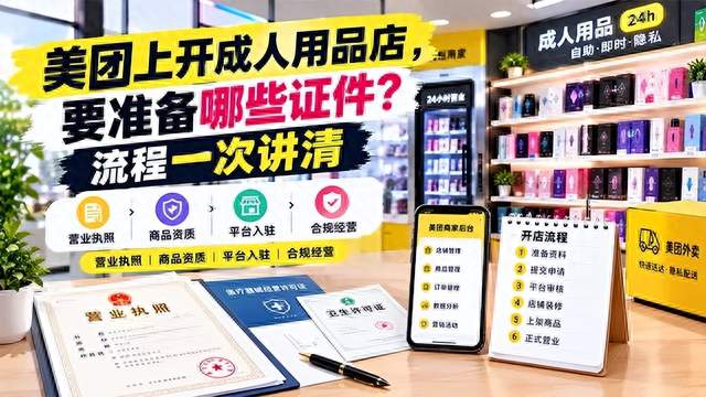美团成人用品店怎么开？证件、资质和入驻流程一次说清