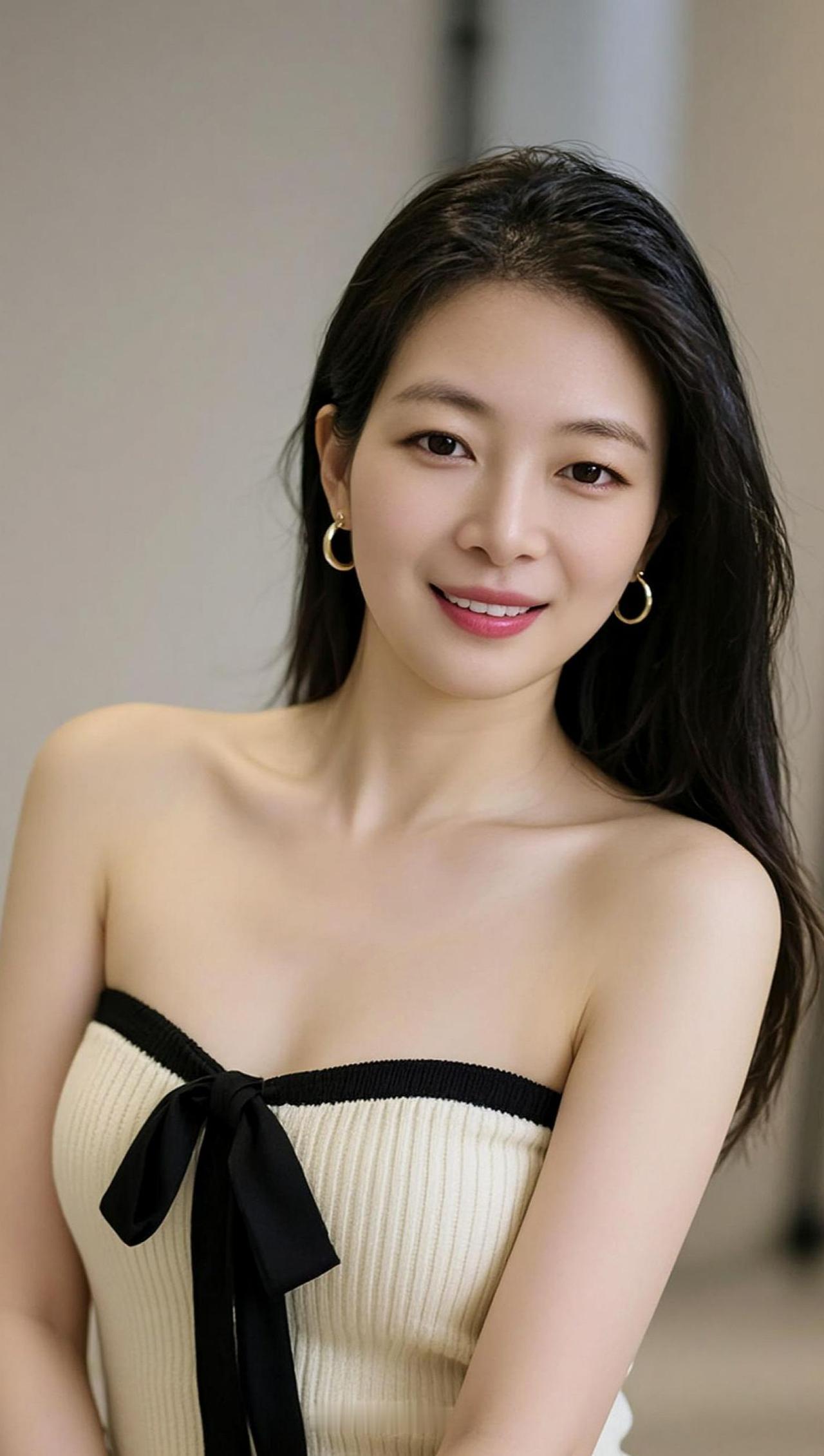 AI抹胸甜系照 甜美女孩 热门穿搭上热门