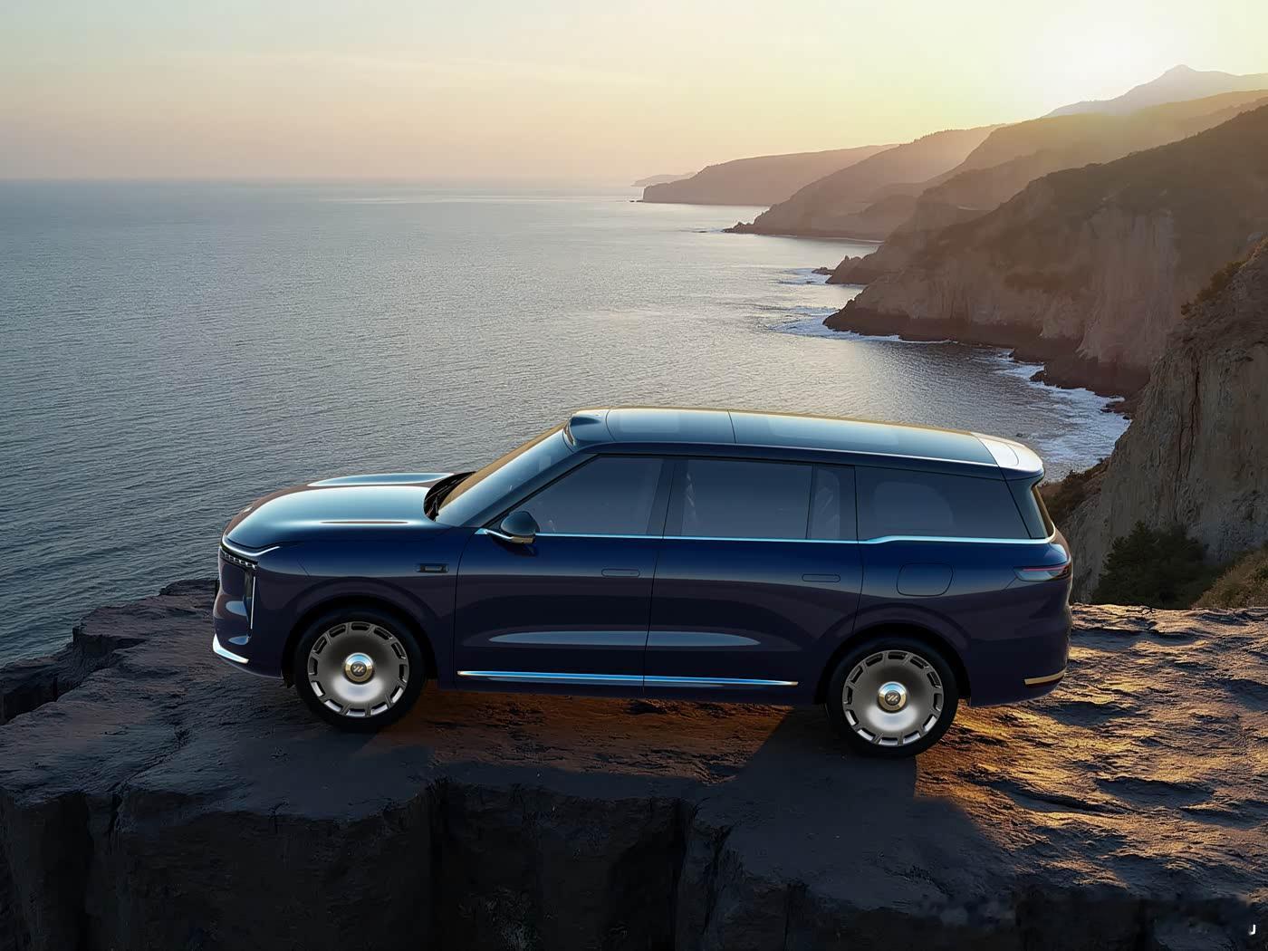 上汽目前最旗舰的大SUV智己LS9，距离亮相也越来越近了。旗舰车型就得大，有超过