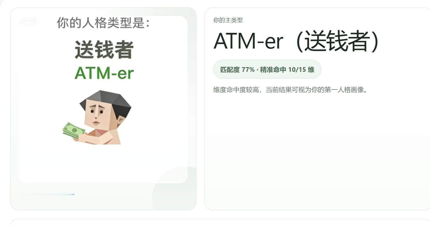 鱼姐给我发了个什么SBTI 做完了 不愧是我 