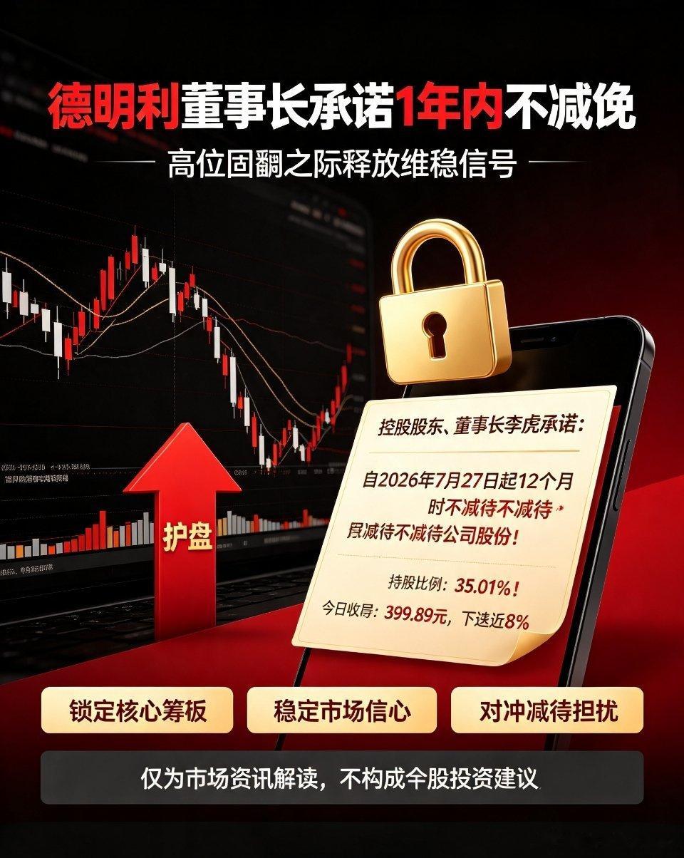德明利 存储芯片 A股利好 国产替代重磅护盘！德明利董事长承诺一年内不减持，强力